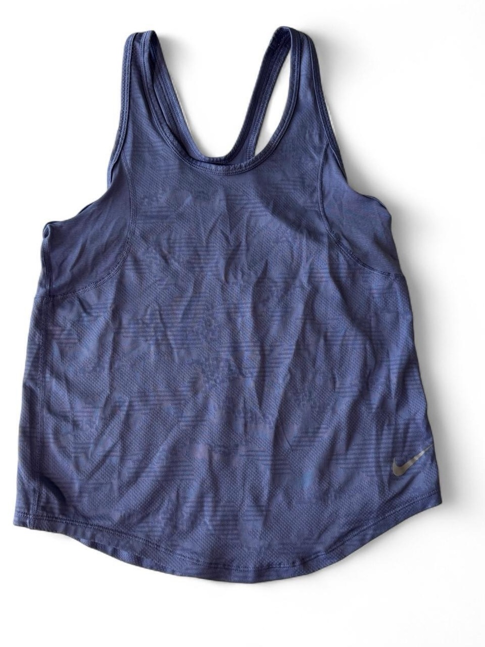 Nike Dri-FIT Periwinkle Geometric Pattern Athletic Tank Top Activewear Size S